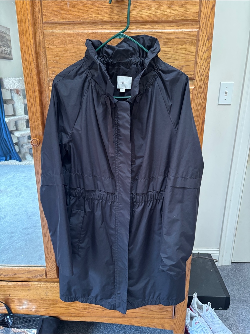 LOFT Black Women's Lightweight Trench Coat